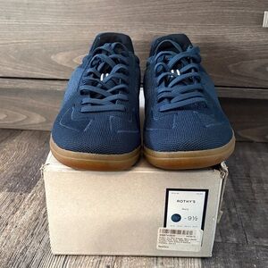 Rothy's Men's Navy Sneakers with Gum Sole